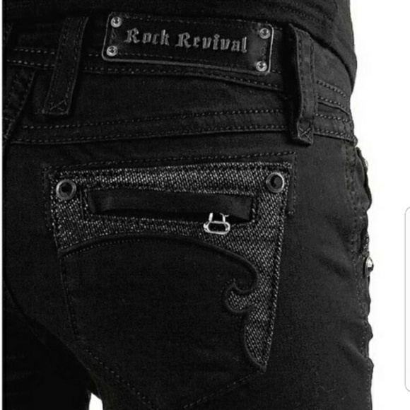 Rock Revival Denim - Rock Revival Skye Skinny Stretch Black Jeans